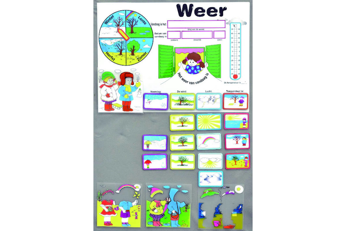 Weerkalender met accessoires